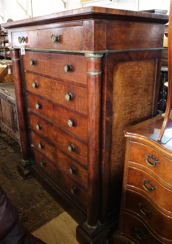 Edwardian inlaid mahogany kidney-shaped two-tier table